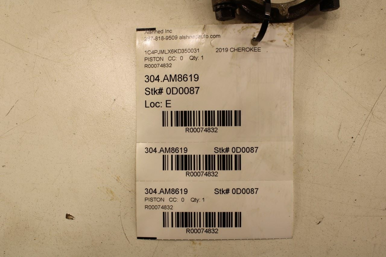 14-22 Jeep Cherokee Latitude 3.2L Engine Piston No 1 w Connecting Rod 68088071AF - Alshned Auto Parts