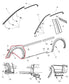 11-18 RAM 1500 Laramie Front Left Fender Wheel Opening Molding 1TD27TRMAD *ReaD* - Alshned Auto Parts
