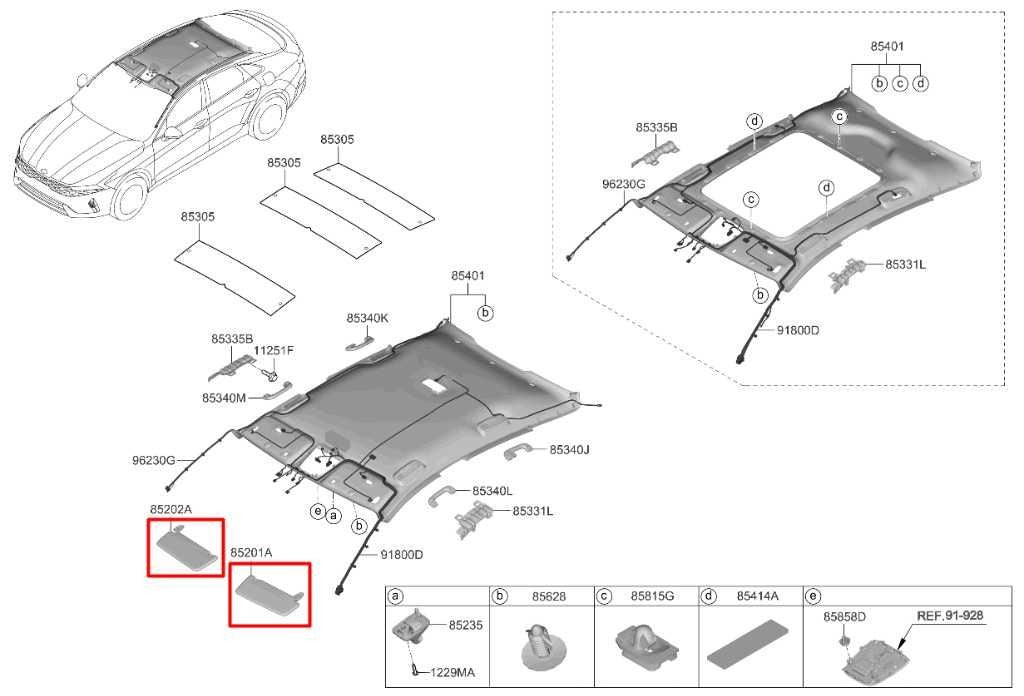 2021-24 Kia K5 GTLine Front RH and LH Side Sun Visor Set w/ Illuminated Mirror - Alshned Auto Parts