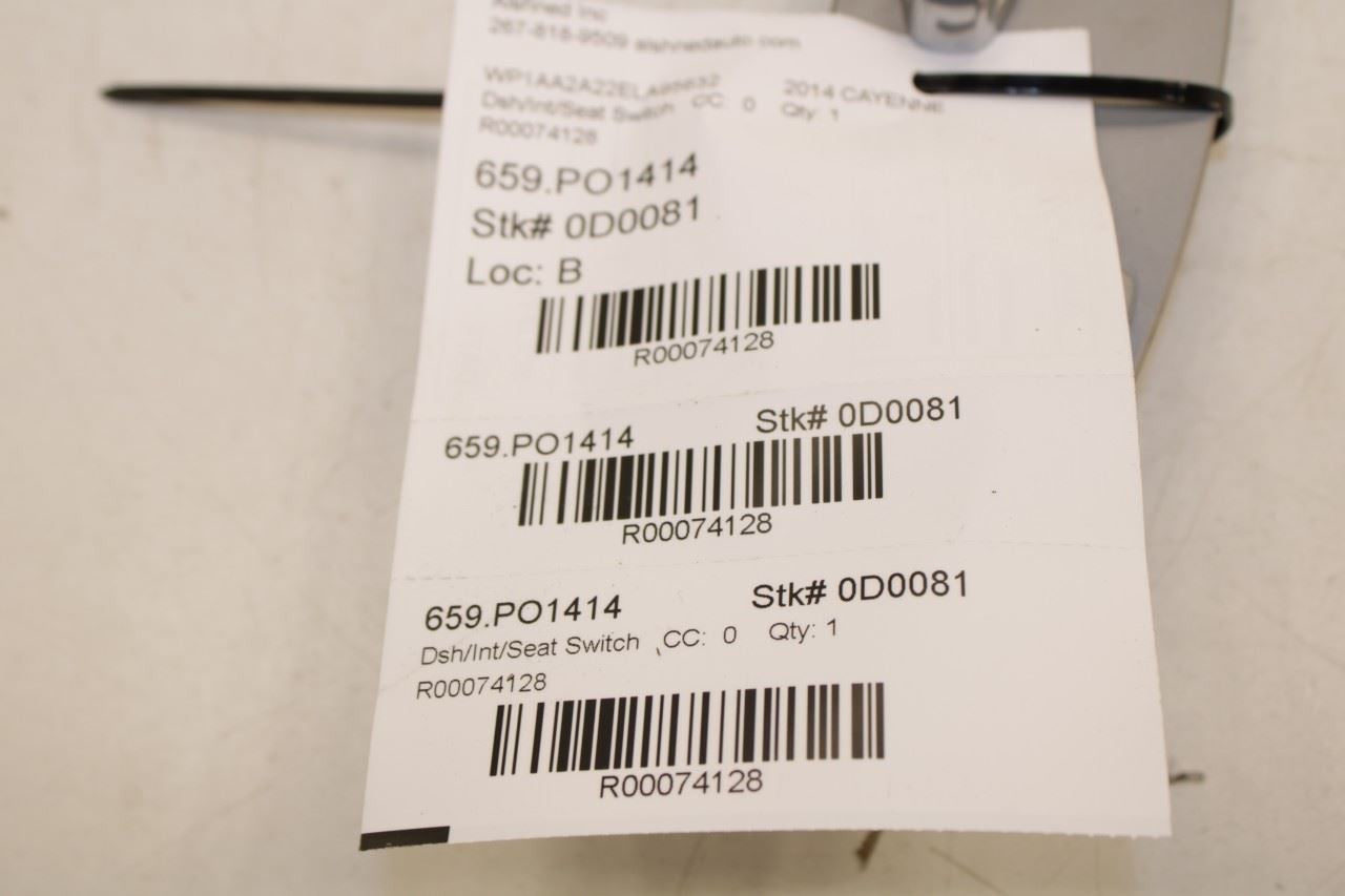 11-18 Porsche Cayenne Platinum FR Left Side Power Seat Adjust Switch 7PP959747N - Alshned Auto Parts