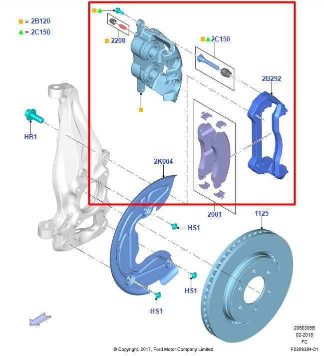 2017-20 Ford F150 3.5L RWD Front Right Side Brake Disc Caliper FL3Z-2B120-C OEM1