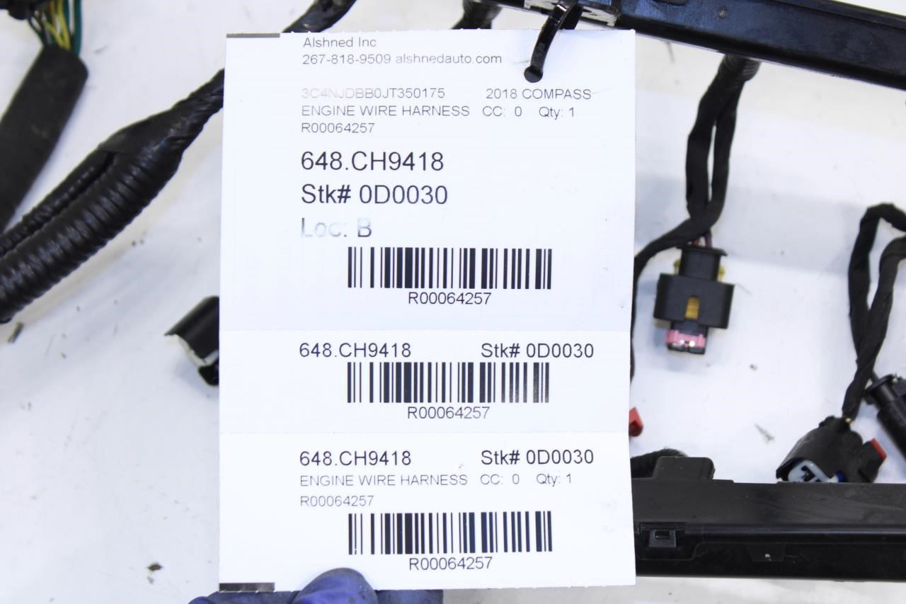 2017-2022 Jeep Compass Latitude 2.4L Engine Motor Wire Harness 68257092AD OEM14