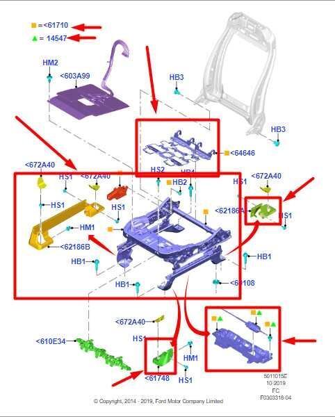 2018-20 Ford F150 Front Right Side Frame Track w/ Seat Switch JL3Z-9661710-A OEM - Alshned Auto Parts