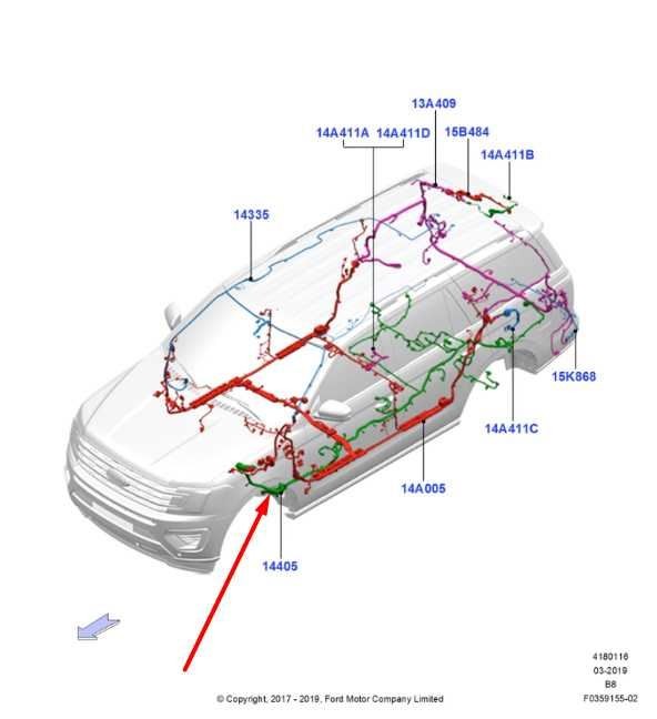 2018-2019 Ford Expedition Frame Chassis Rear Lamps Wire Harness JL1T-14405-ACK - Alshned Auto Parts