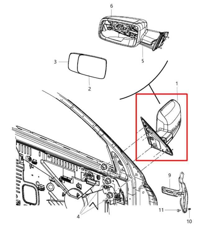 13-20 Ram 1500 Laramie Crew Cab 5.7L 4WD Front Driver Left Side Rear View Mirror - Alshned Auto Parts