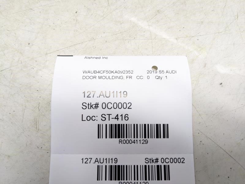 2018-23 Audi S5 FR RH Door Window Belt Molding Chrome 8W8-853-284-2ZZ OEM *ReaD* - Alshned Auto Parts
