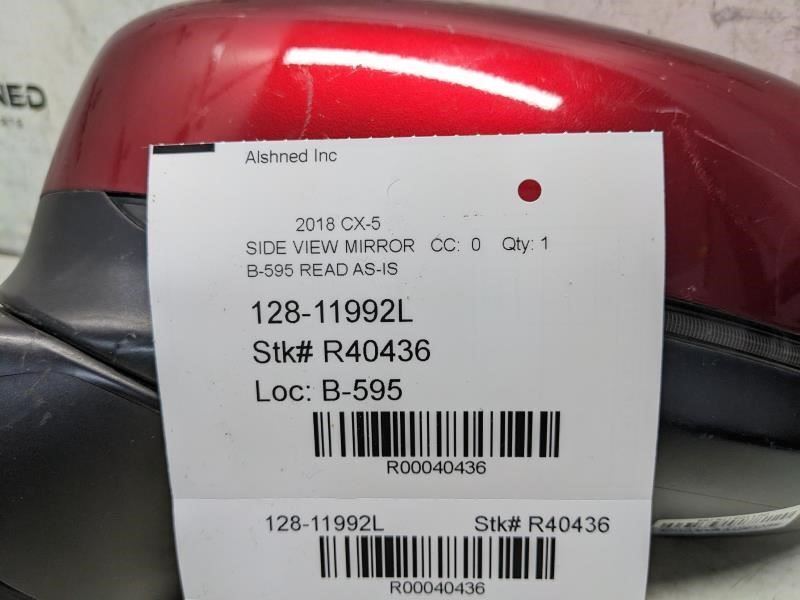 2017-23 Mazda CX-5 LH Side Rearview Mirror Blind Spot KB8C-69-181A *ReaD**AS IS* - Alshned Auto Parts
