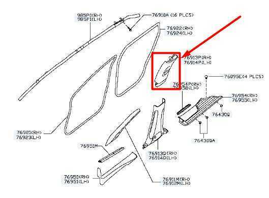 2014-20 Infiniti QX60 Left Side B-Pillar Upper Trim Cover Panel 76986-3JS0A OEM - Alshned Auto Parts