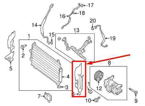 16-20 Infiniti QX60 Left Driver Side Condenser Seal Rubber Cover 92185-9NC0A OEM - Alshned Auto Parts