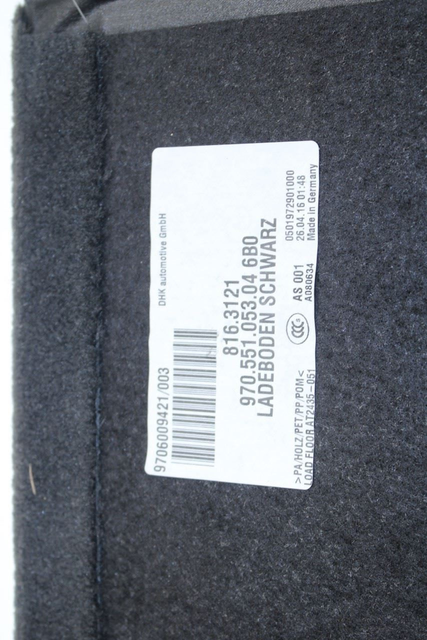 14-16 Porsche Panamera 4 3.6L Trunk Luggage Floor Compartment Cover Panel Carpet - Alshned Auto Parts