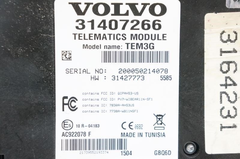 2015 Volvo XC60 Telematics Control Module 31407266 OEM - Alshned Auto Parts