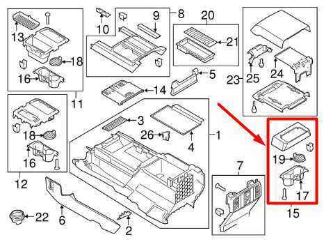2017-2020 Ford F150 Center Console Rear Dual Cup Holder LL3B-15045H62-AAW OEM - Alshned Auto Parts
