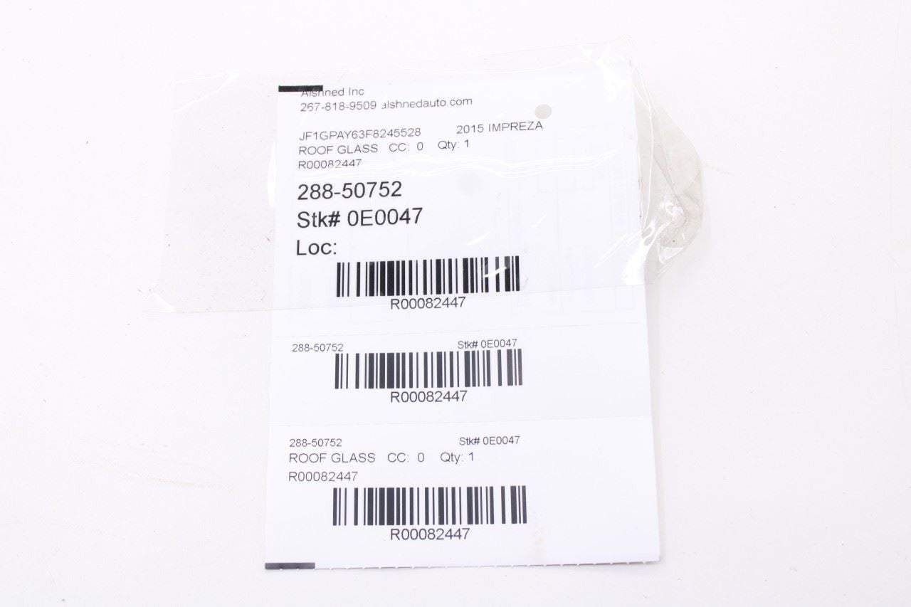 2012-2016 Subaru Impreza Sport Premium Roof Sunroof Window Glass 65430FJ000 OEM9
