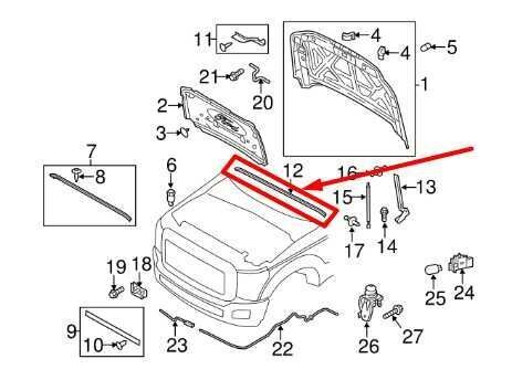 2011-2016 Ford F250 SD Crew Cab Hood Rear Seal BC3Z-2502824-A OEM - Alshned Auto Parts