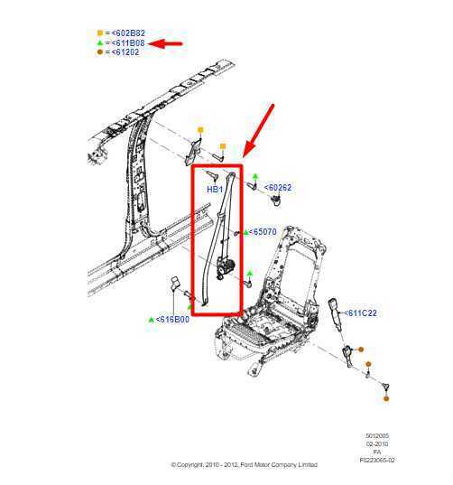 2011-16 Ford F250 SD FR RH Seat Belt Retractor Pretensioner BC3Z-26611B08-AA OEM - Alshned Auto Parts