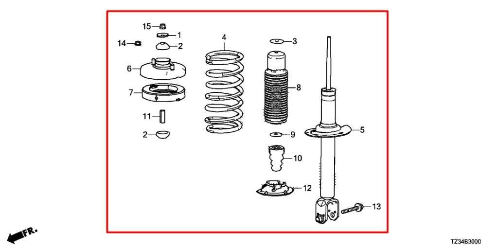 2015-20 Acura TLX Tech 3.5L FWD Rear Suspension Driver Left Shock Strut Absorber1
