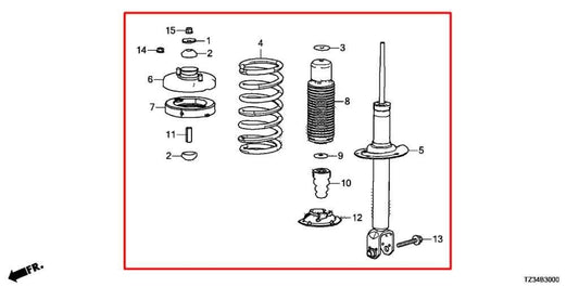 2015-20 Acura TLX Tech 3.5L FWD Rear Suspension Driver Left Shock Strut Absorber - Alshned Auto Parts