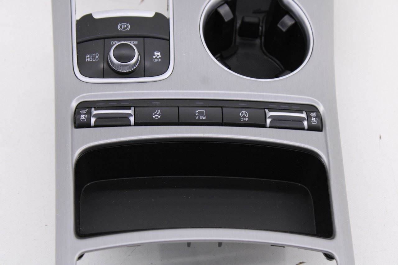 18-21 Kia Stinger GT2 Center Console Shifter Bezel Trim w/ Cup Holder and Switch - Alshned Auto Parts