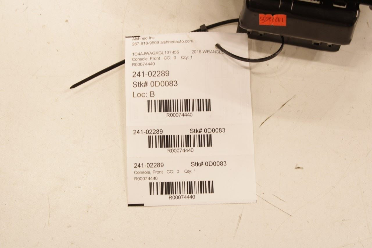 2013-2018 Jeep Wrangler Sport 2dr Center Console Armrest Storage Lid Cover - Alshned Auto Parts