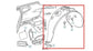 2024-25 Chevrolet Trax Rear Left Quarter Wheelhouse Liner Splash Shield 42846760 - Alshned Auto Parts