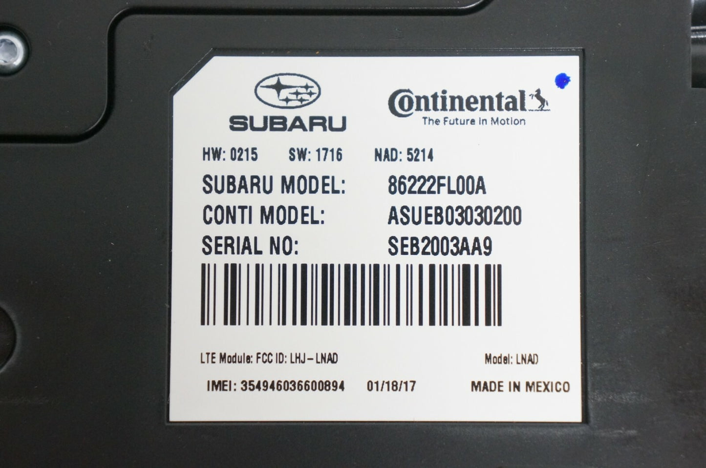 2017 2018 2019 Subaru Impreza Communication Amplifier Module 86222FL00A OEM - Alshned Auto Parts