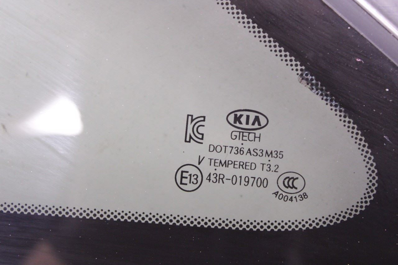 2015-2020 Kia Sorento EX Rear Left Driver Side Quarter Window Glass 87810-C6000 - Alshned Auto Parts