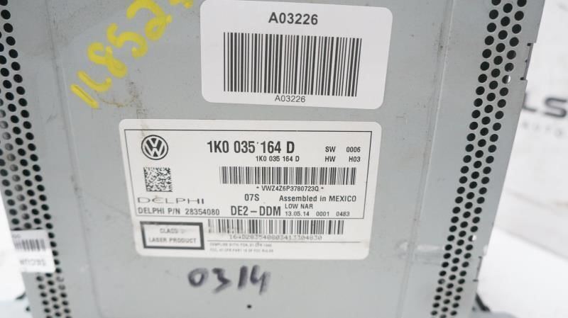 2014 Volkswagen Passat AM FM CD MP3 Radio Receiver 1K0035164D OEM *ReaD* - Alshned Auto Parts