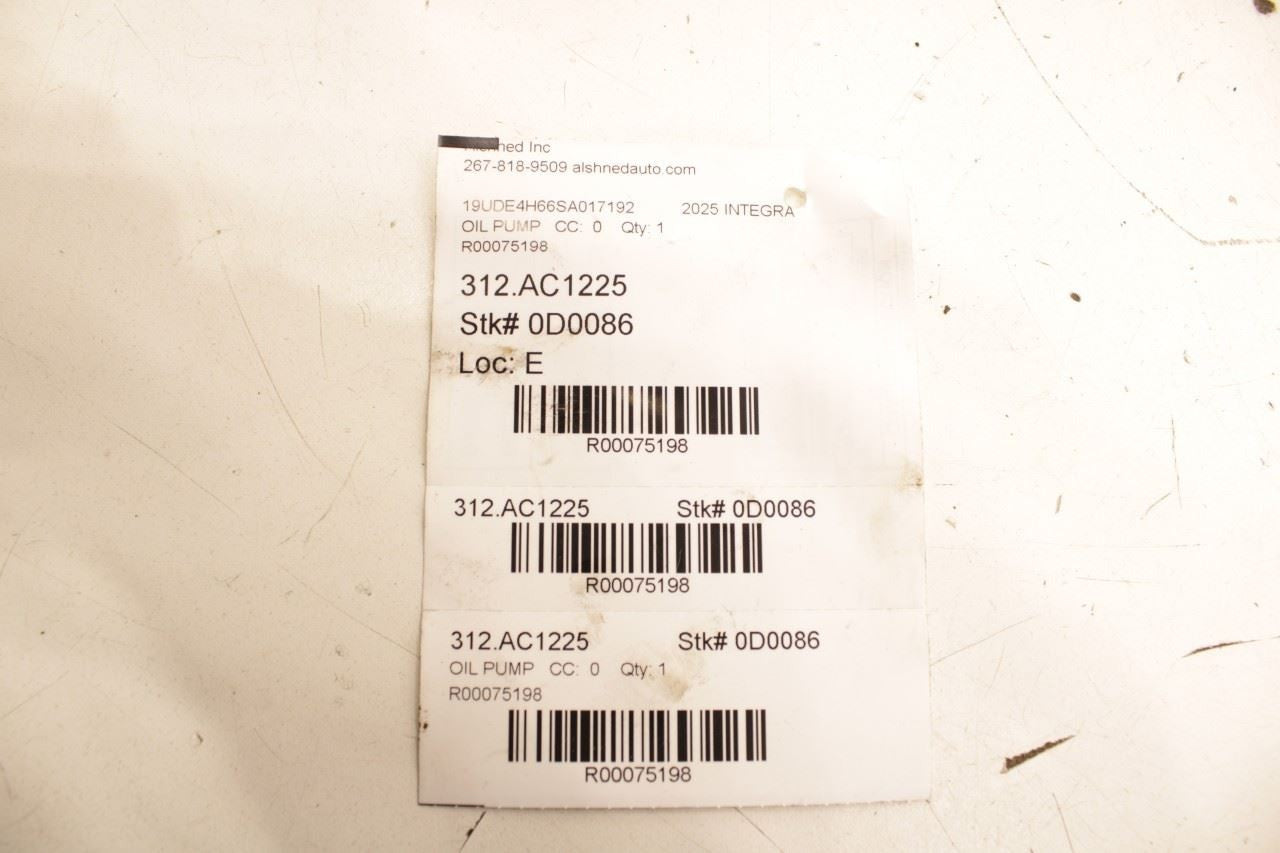 2023-2026 Acura Integra ASpec 1.5L FWD Engine Oil Pump 1510059B003 OEM - Alshned Auto Parts