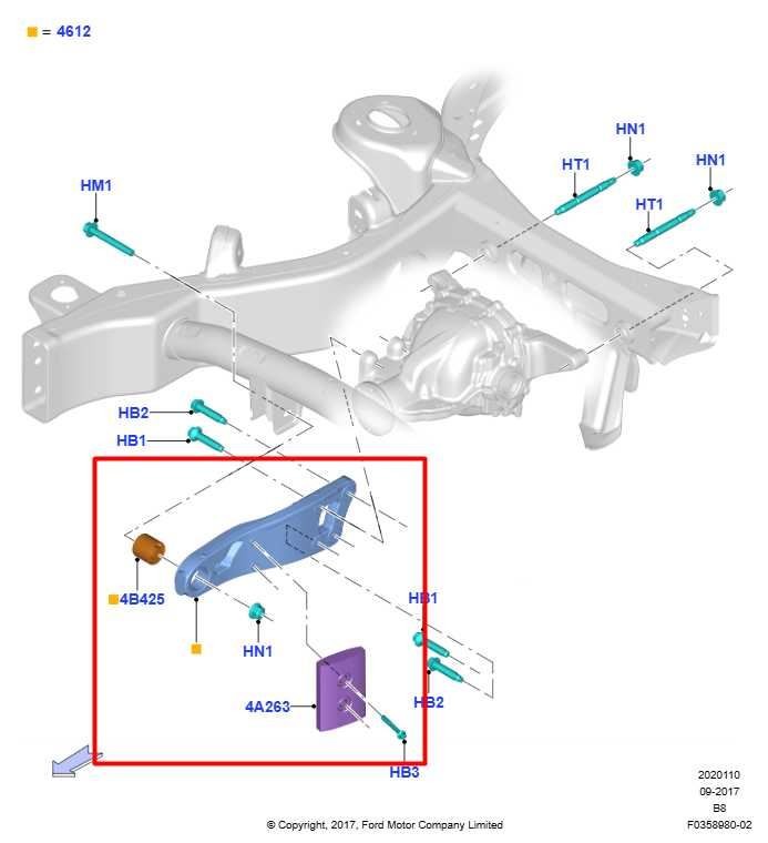 18-26 Ford Expedition Limited 4WD Rear Differential Mount Bracket HL1W-4C000-EB - Alshned Auto Parts