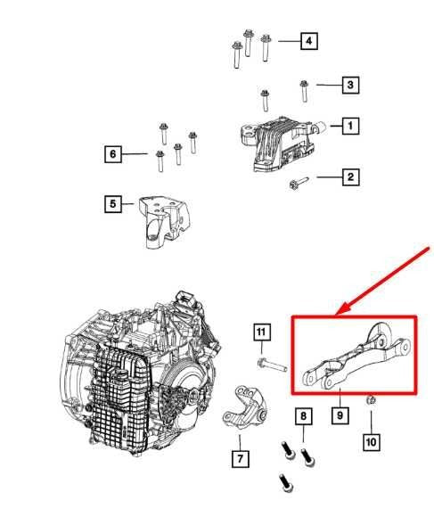2019-2023 Jeep Cherokee Latitude 4x4 Engine Support Mount Bracket 68343375AB OEM - Alshned Auto Parts