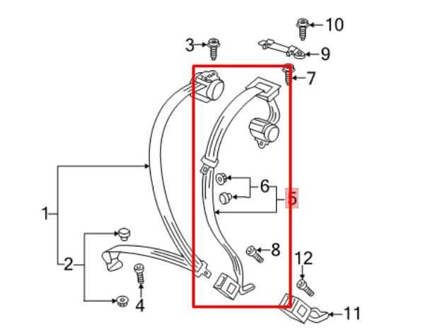 12-19 Volkswagen Passat SE FWD Rear Center 2nd Row Seat Belt Retractor w/ Buckle - Alshned Auto Parts
