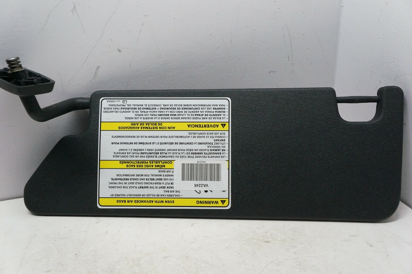2007-2009 Jeep WRANGLER Right Passenger Sun Visor Black 5KE42XDVAI OEM VA22456