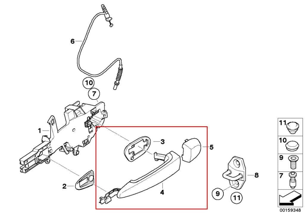 2007-2013 BMW X5 xDrive35i 3.0L AWD Rear Driver Left Side Door Exterior Handle1