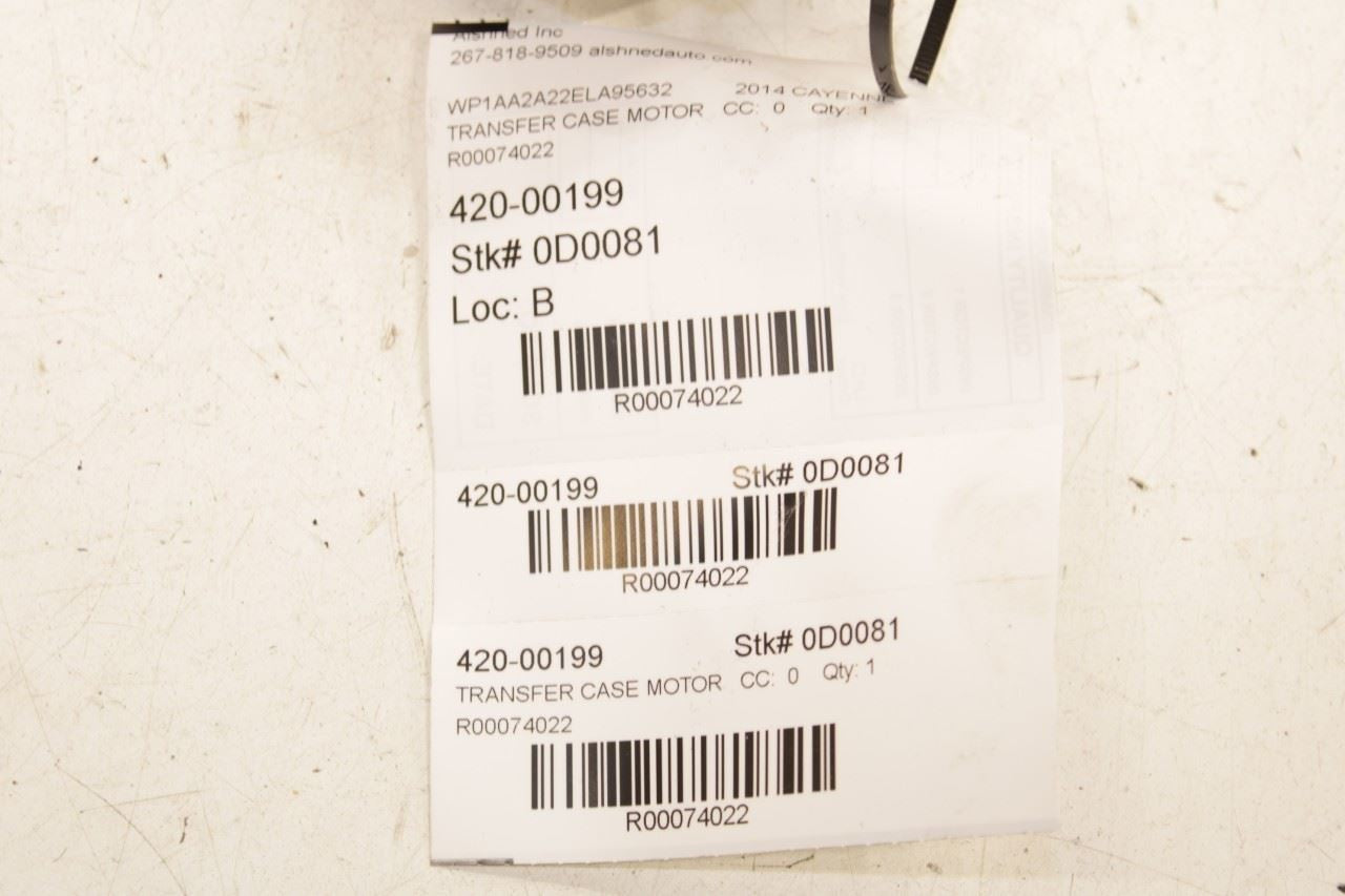 2013-2014 Porsche Cayenne Platinum 3.6L AWD Transfer Case Motor 0C2927755T - Alshned Auto Parts