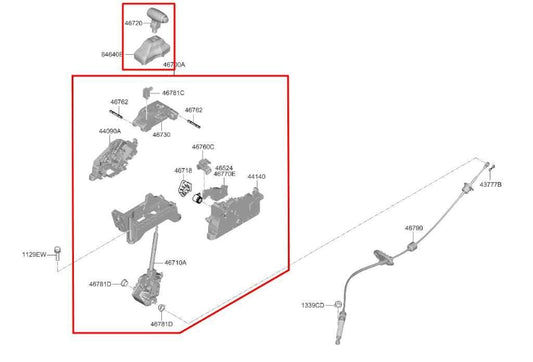 2021-2024 Kia K5 GTLine 1.6L AWD Automatic Transmission Gear Shifter Lever Knob - Alshned Auto Parts