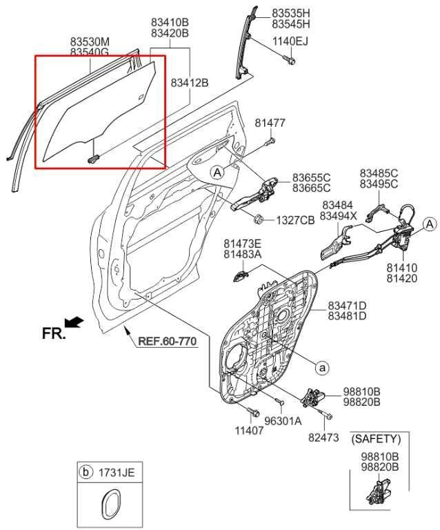 2015-2020 Kia Sorento EX Rear Right Passenger Side Door Window Glass 83420-C5010 - Alshned Auto Parts