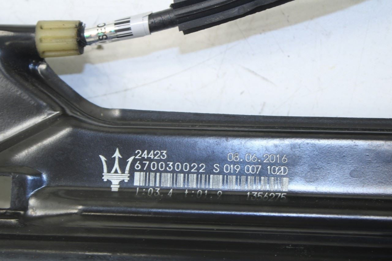 2017-18 Maserati Ghibli Rear Right Side Door Window Regulator w/ Motor 670030022 - Alshned Auto Parts