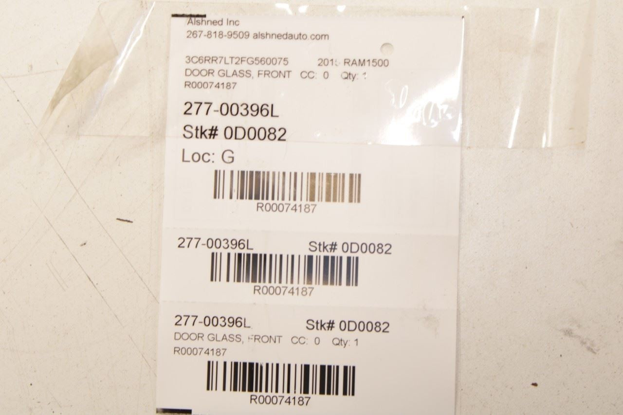 2011-2018 RAM 1500 Big Horn Front Left Driver Side Door Window Glass 55112391AB - Alshned Auto Parts