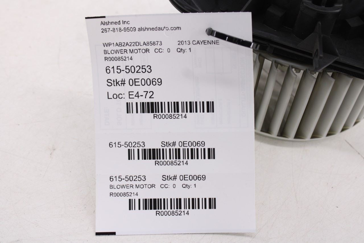2011-2014 Porsche Cayenne S 4.8L HVAC AC Blower Fan Motor 7P0820021B OEM - Alshned Auto Parts