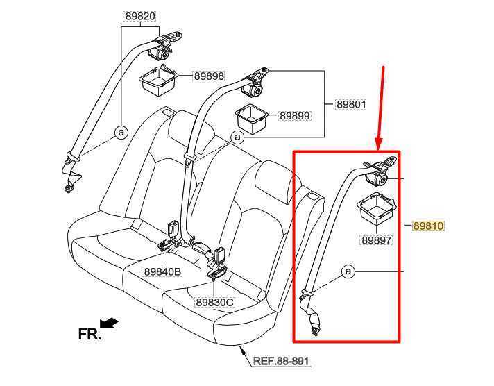 2015-2019 Hyundai Sonata Rear Left Side Seat Belt Retractor 89810-C2000-TRY OEM - Alshned Auto Parts