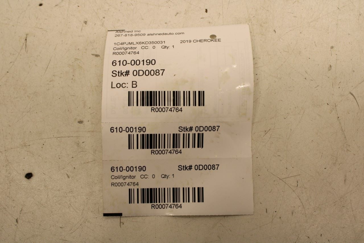 2014-2022 Jeep Cherokee Latitude 3.2L Ignition Coil Set of 6 71K 05149168AI OEM - Alshned Auto Parts