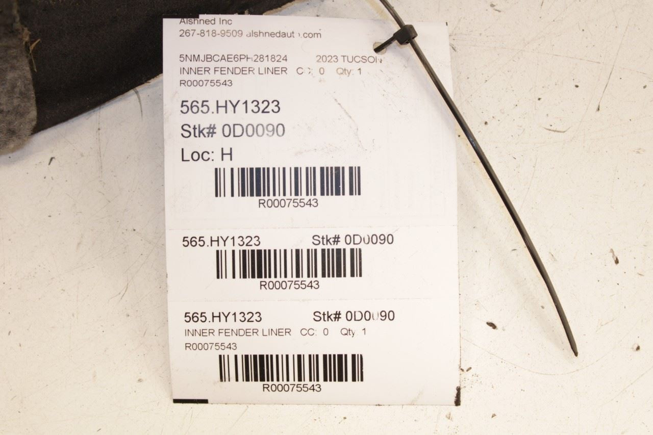 2022-24 Hyundai Tucson SEL Rear Right Wheelhouse Liner Splash Shield 86822-CW000 - Alshned Auto Parts