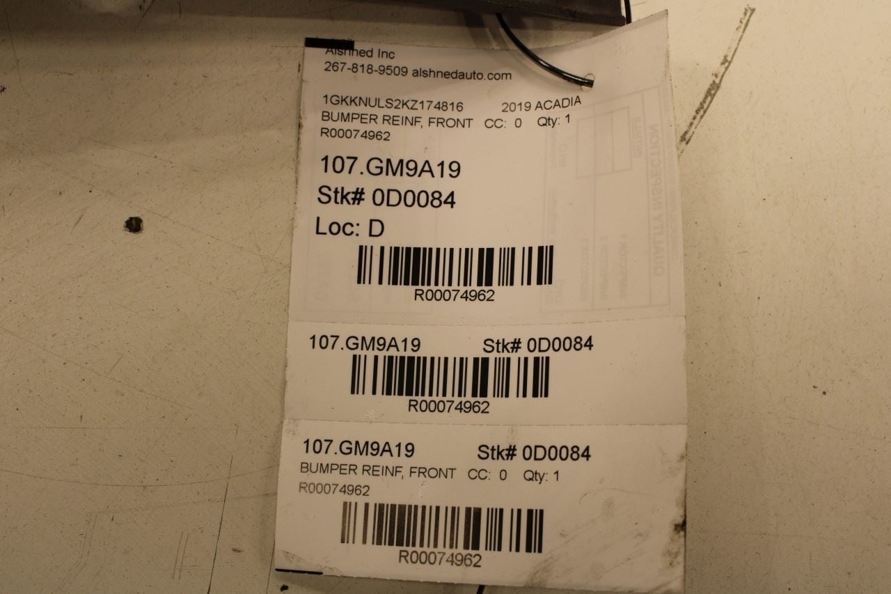 2019-2023 GMC Acadia SLT-1 Front Bumper Reinforcement Impact Bar 84464976 OEM - Alshned Auto Parts