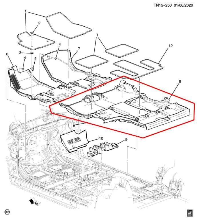 17-23 GMC Acadia SLT-1 3.6L Rear Interior Floor Carpet Liner Cover 84492309 OEM - Alshned Auto Parts