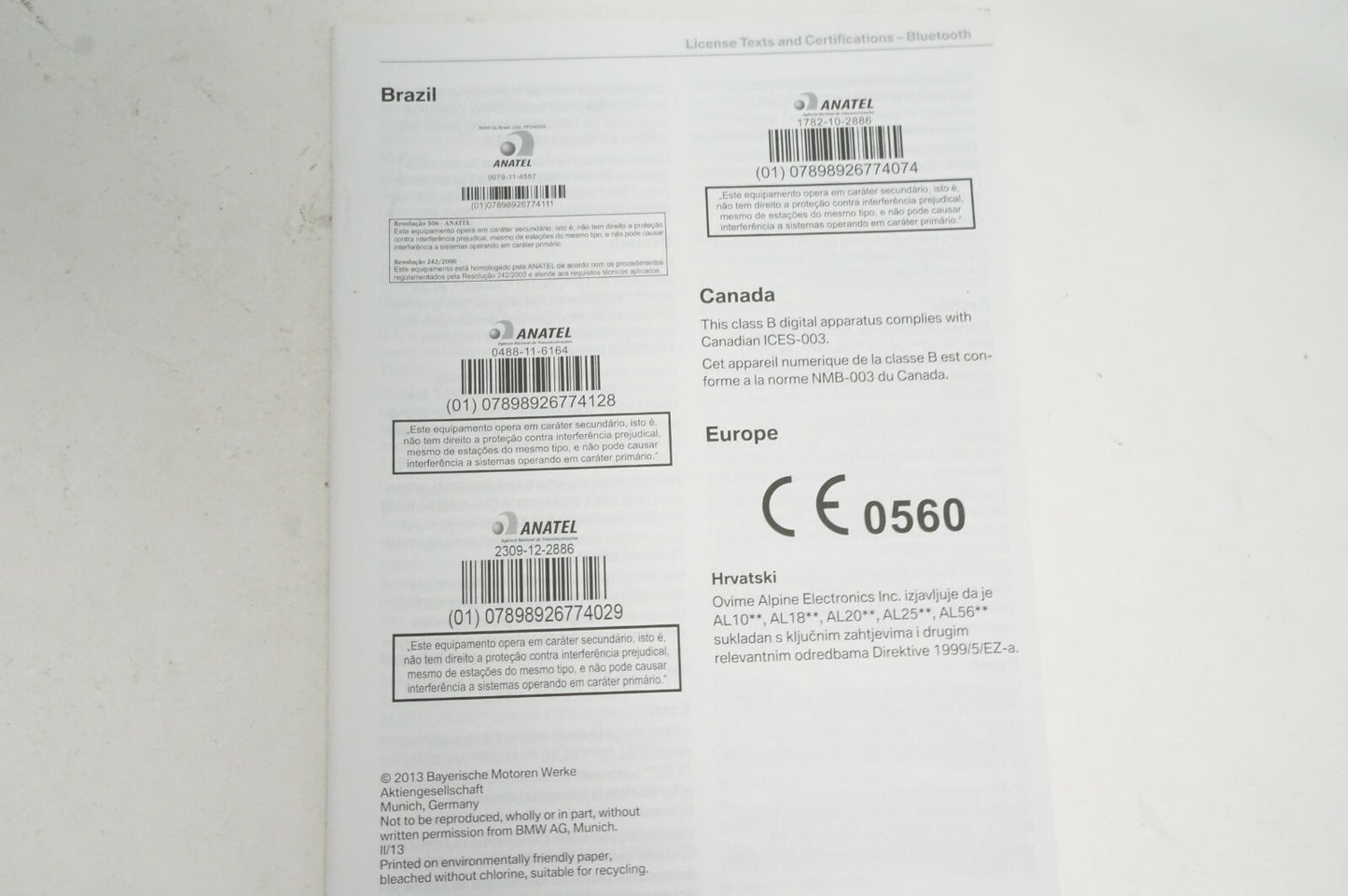 BMW 3 Series 2013 Sedan Owners Manual with Case service and warranty information - Alshned Auto Parts