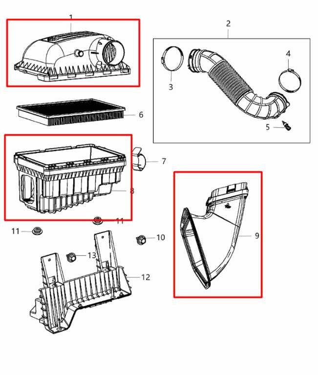 201117 Ram 1500 Big Horn 5.7L Air Intake Assembly w/ Air Inlet Duct Tube *ReaD* - Alshned Auto Parts