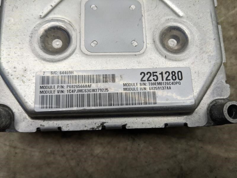 2016-2018 Jeep Cherokee Engine Computer Control Module ECU ECM 68259137AB OEM - Alshned Auto Parts