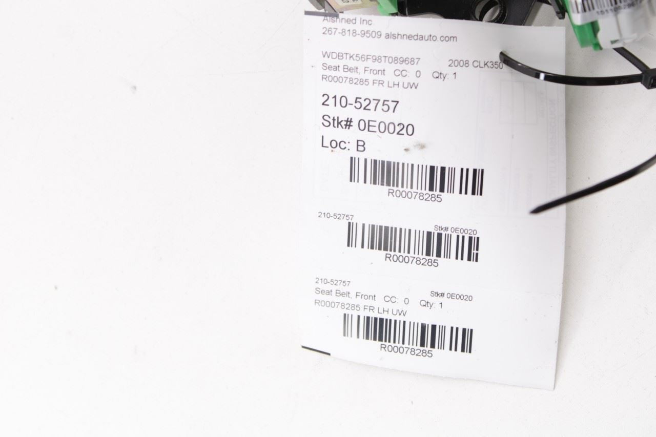 06-09 Mercedes-Benz CLK 350 3.5L RWD Front Driver Left Side Seat Belt Retractor - Alshned Auto Parts