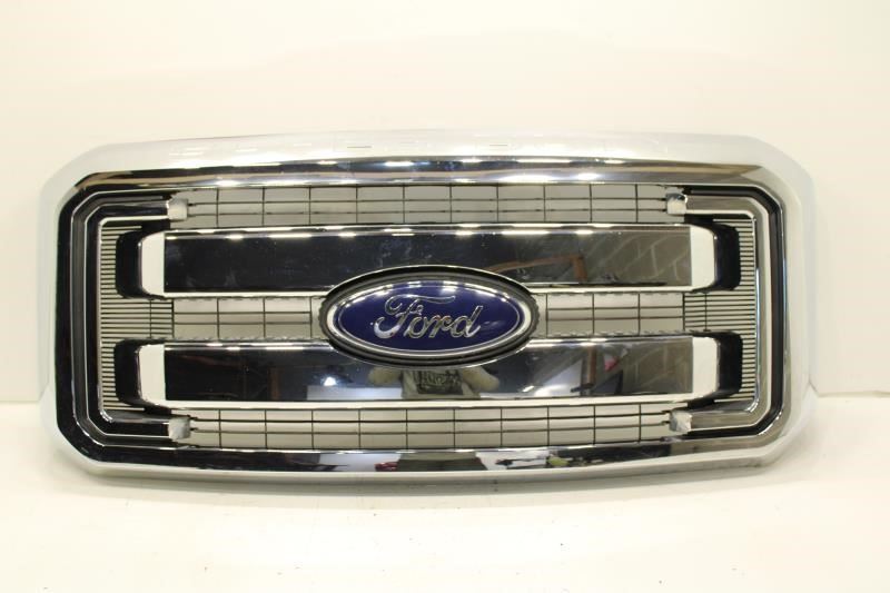 2011-2016 Ford F250 SD Front Radiator Grille Chrome w/ Emblem BC34-8A164-ABW OEM - Alshned Auto Parts