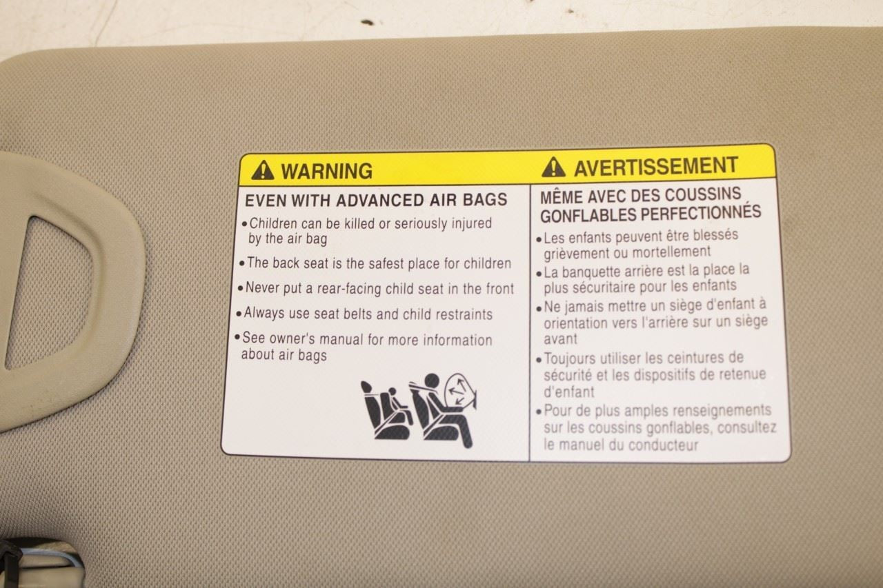 2014-17 Infiniti QX50 Front Passenger Right Side Sun Visor w/ Illuminated Mirror - Alshned Auto Parts